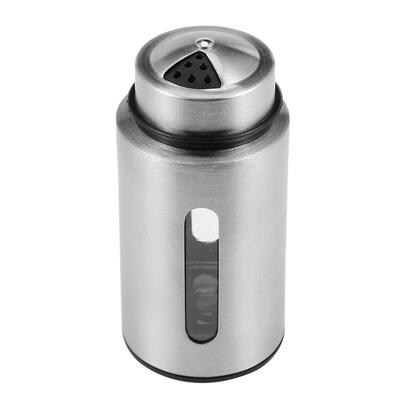 

Visible Stainless Steel Seasoning Jar Salt Pepper Shaker Toothpick Holder