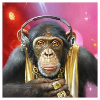 

5D DIY Full Drill Diamond Painting Cute Monkey Cross Stitch Embroidery Kits