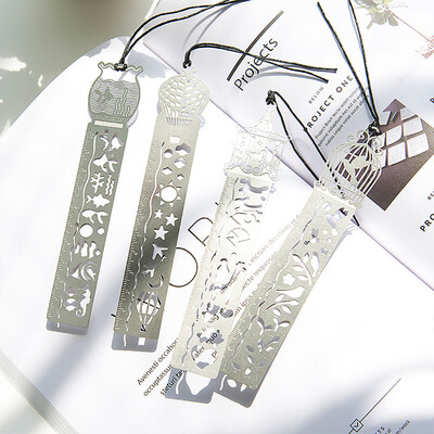 

Siaonvr 4xTale Metal Hollow Bookmark World Ultra Thin Creative Rulers Ruler