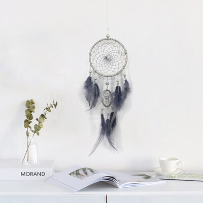 

Gobestart Handmade Dream Catcher Feathers Night Light Car Wall Hanging Room Home Decor