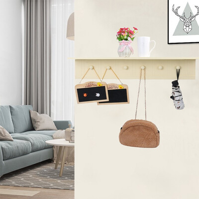 

Siaonvr Home Practical Hook Creative Wall Hanging Hanger Solid Wood Coat Hook Wall Frame