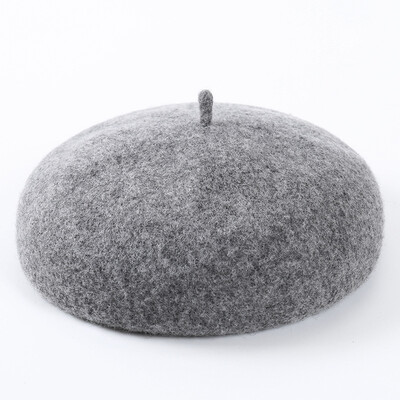 

Korean version of student hat children wool Beret Japanese 100 painters hat thicker warm pumpkin bud hat