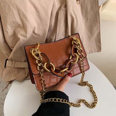 

High-grade stone silhouette bag bag 2019 new Chaohan chain single-shoulder bag