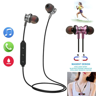 

Sport Bluetooth 41 Headphones Wireless Music Headsets Metal Earphone Magnetic Suction with Mic In-line Control