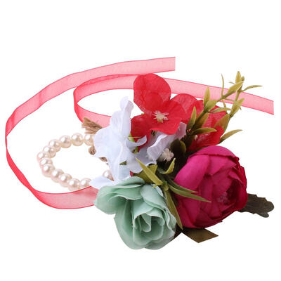 

Simulation Flower Headband Wreath Baby Girls Kids Wedding Floral Wrist Ring