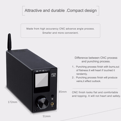 

SMSL AD18 HI-FI Audio Stereo Amplifier with Bluetooth 42 Supports Apt-X USB DSP Full Digital Power Amplifier for Speaker