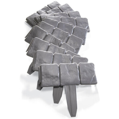 

10pcs Fence Hammer-in Stone Effect DIY Decorative Garden Edging Palisade Trellis