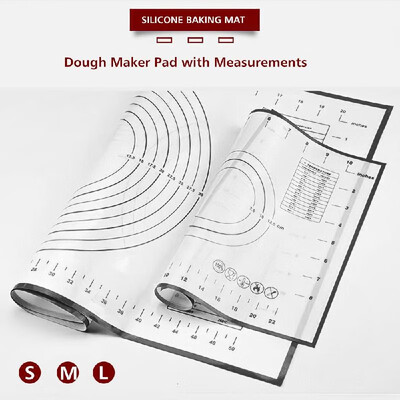 

Silicone Baking Mat Dough Maker Pad with Measurements Non-slip Non-stick Rolling Pastry Mat For Kitchen Birthday Wedding Party