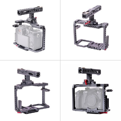 

WARAXE Professional Video Camera Cage Film Movie Making Rig Cage Kit with Top Handle Cold Shoe for Panasonic GH4GH5 Cameras to Mo