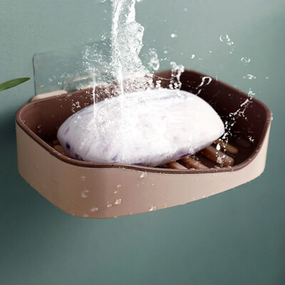 

Portable Installation Seamless Paste Drain Soap Box Moisture-proof Bathroom Shelf Suction Wall Soap Box