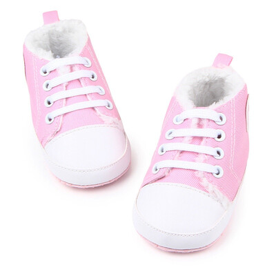 

Baby Boys Girls Autumn Section Shoes New Design Kids Soft Bottom Love Plus Velvet Baby Toddler Shoes