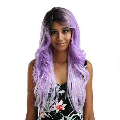 

Element Synthetic Lace Front Ombre Color Loose Wave Long Hair Trendy Wigs For Black Women Cosplay Wigs For Africa American