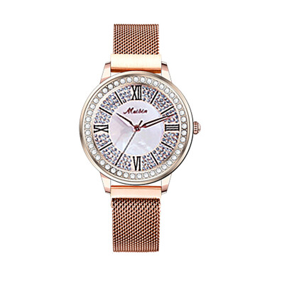 

Luxury Women Starry Sky Rhinestone Dial Fashion Female Quartz Wristwatches Unique Clock Simple Mesh Strap Zegarki Damskie