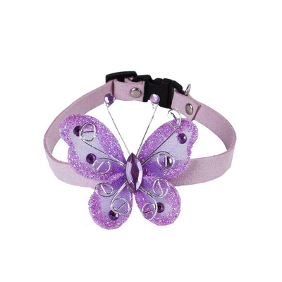 

Adjustable Pet Necklace Puppy Kitty Butterfly Seat-belt Buckle Collar Daily WalkingPartyHolidayWeddingBirthday Accessories