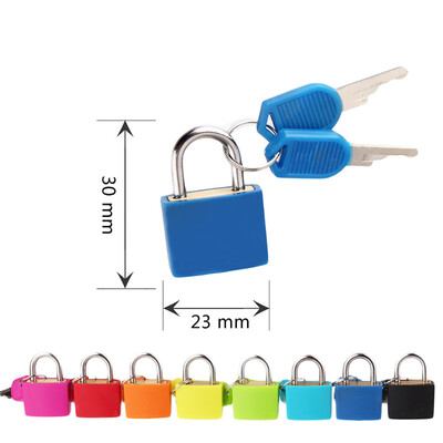 

〖Follure〗Small Mini Strong Steel Padlock Travel Suitcase Diary Lock With 2 Keys