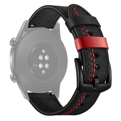 

〖Follure〗Leather Replacement Watch Band Wristband Strap for Huawei GT2 Smart Watch 46MM