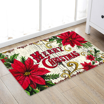 

Siaonvr Christmas Carpet Kitchen Doorway Bathroom Floor Carpet Floor Mat Print 50x80cm