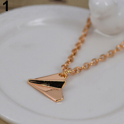 

Men\s Fashion Xmas Gift Jewelry Paper Plane Airplane Pendant Chain Charm Necklace