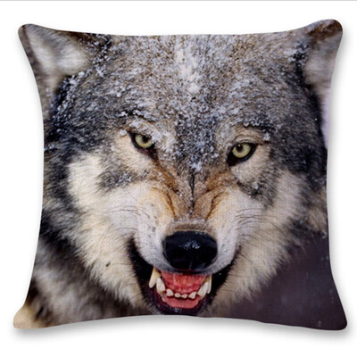 

〖Follure〗Cute Wolf Tower Sofa Bed Home Decoration Festival Pillow Case Cushion Cover