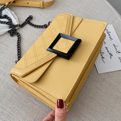 

Womens 2019 spring&summer new female bag tide Korean version of the chain oblique span single shoulder wrapped organ bag smal