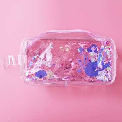 

Toponeto Creative Cute Pen Bag Large Capacity Simple Pencil Case Transparent Pencil Bag