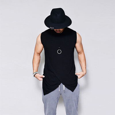 

Toponeto Mens Solid Color Fitness Sport Slim Fit Vest Sleeveless Top Short Shirt Blouse