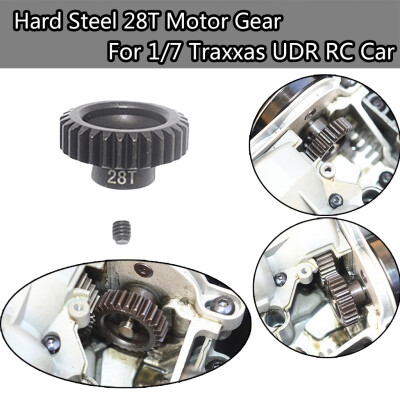 

Siaonvr Hard Steel 28T Motor Gear Part For 17 Traxxas UNLIMITED DESERT RACER UDR RC Car