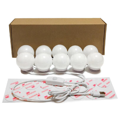 

Portable Make-Up Lamp Dimmable Light Bulbs LED Cosmetic Mirror Lights Kit