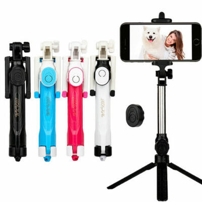 

Extendable Handheld Selfie Self Phone Stick Monopod Bluetooth Shutter Tripod