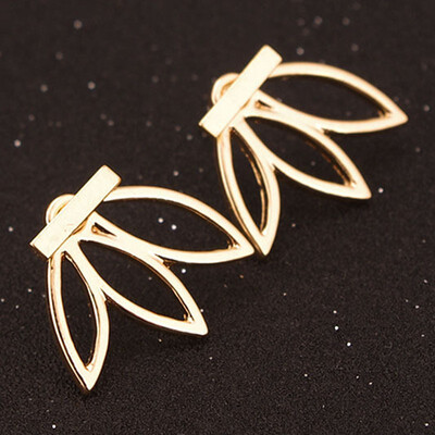 

EK116 New Fashion Hollow Leaf Flower Stud Earrings For Women Jewelry High Quality Sunk Pendientes Gift Love Simple Brincos