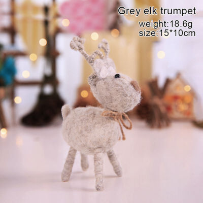 

Christmas Decoration Innovative Wool Felt Handmade Deer Doll Gift Hotel Shopping Mall Window Wedding Home Decoration Accessories