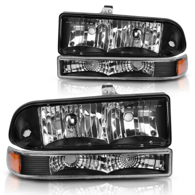 

FOR 1998-2004 CHEVY BLAZERS10 PAIR BLACK HOUSING AMBER CORNER HEADLIGHTLAMPS