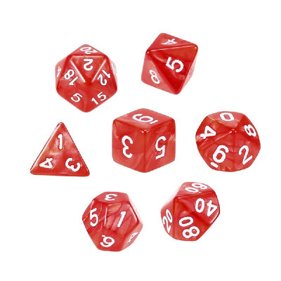 

7 PCS Polyhedral Dice Entertainment Gambling Game Playing Tool Acrylic Dice Set D4 D6 D8 D10 D12 D20