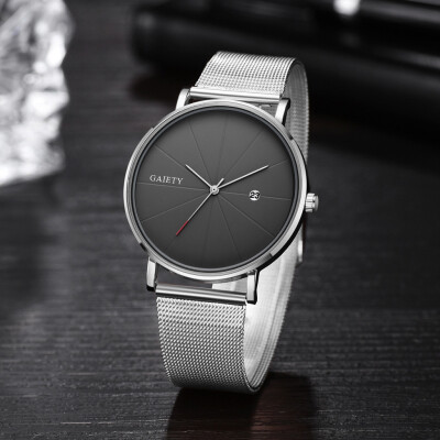 

Gobestart Fashion Simple Simple Casual Calendar Business Net With Strap Mens Watch