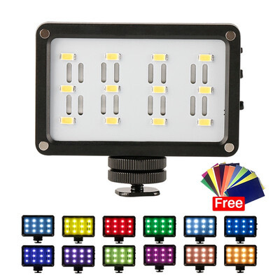 

Ulanzi on Camera LED Video Light Pocket Photo Studio Light with Filters Color Gels for Canon Nikon DSLR Zhiyun Feiyu Gimbal