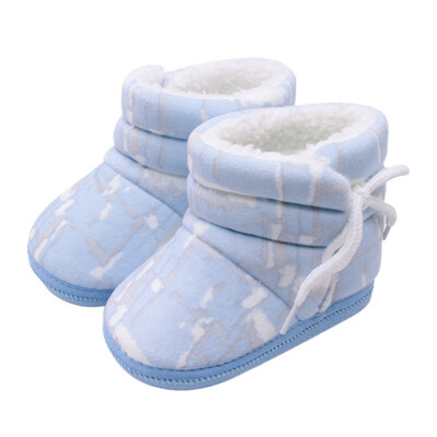 

Baby Shoes Baby Boots Booties Girl Floral Print Thick Winter Soft Infant Boy Warm Shoe