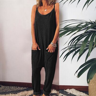 

Women Oversized Sleeveless Casual Loose Jumpsuit Wide Leg Playsuit Overalls