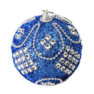 

〖Follure〗Christmas Rhinestone Glitter Baubles Balls Xmas Tree Ornament Decoration 8CM