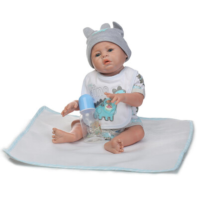 

Reborn Baby Doll Baby Bath Toy Full Silicone Body Eyes Open With Clothes 20inch 50cm Lifelike Cute Gifts Toy Girl