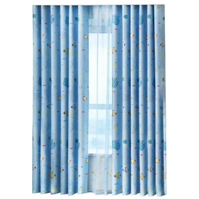 

Marine Biological Printed Shade Cloth Balcony Bedroom Curtain Shade