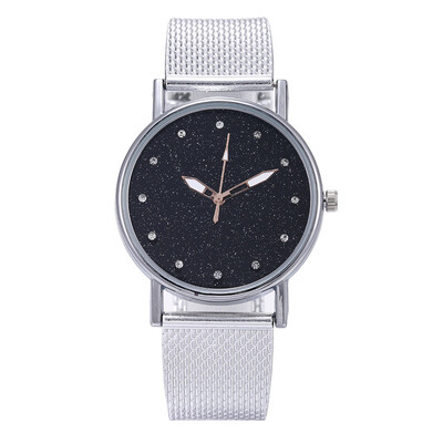 

RM Fashion Luxury Inlay Diamond Starry Dial Quartz Silicone Tape Ladies Watch