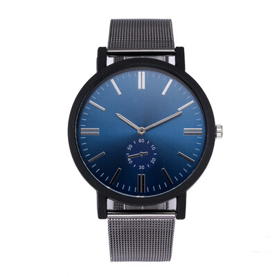

Gobestart New Men Watch Stainless Steel Clock Male Quartz Alloy Belt Casual Wristwatch
