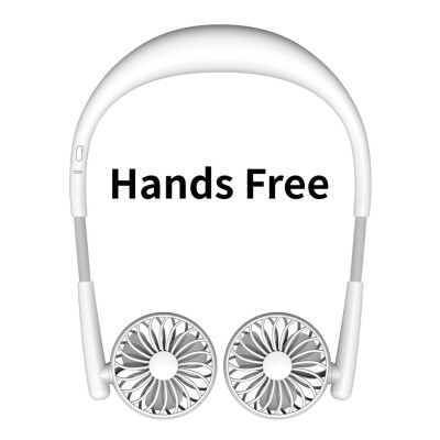 

〖Follure〗Portable USB Rechargeable Neckband Lazy Neck Hanging Style Dual Cooling Fan