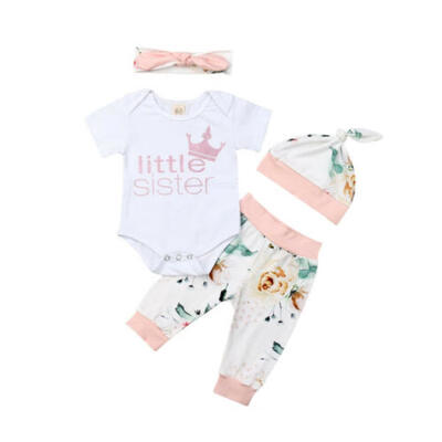 

US Infant Baby Big Brother Romper Little Sister Tops Pants Match Clothes Outfits