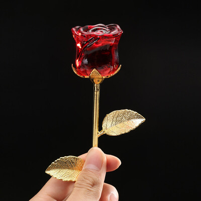

Toponeto Crystal Rose Flowers Home Decor Birthday Wedding Crafts Valentines Day Gift