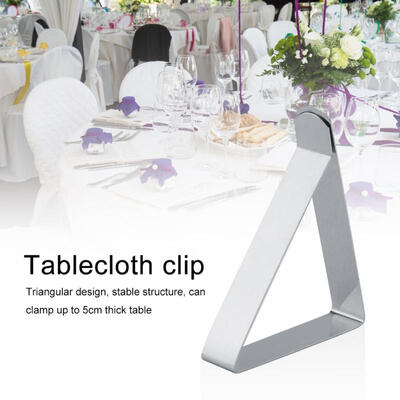 

Greensen 6 Pcs Stainless Steel Table Cloth Cover Clip Holder Skirting Clamps