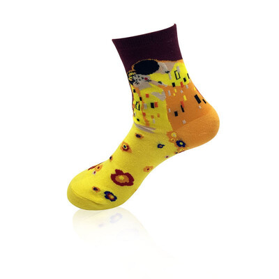 

Fashion Art Cotton Crew Printed Socks Painting Character Pattern Women Men Harajuku Design Sox Calcetine Van Gogh Novelty Funny