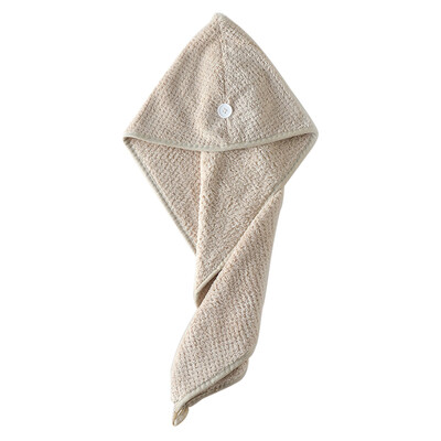 

Bath TurbieCoral Fleece Hair Quick Dry Towel Turbie Twist Button Bath Turban 4560cm