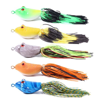 

5pcs 10cm 86g Frog Lures Kit Plastic Artificial Fishing Popper Lure Bait
