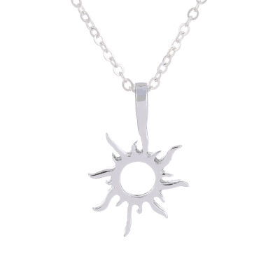 

Fashion Jewelry New Arrived Good Vibes Only Sun Flower Pendant Necklace For Women